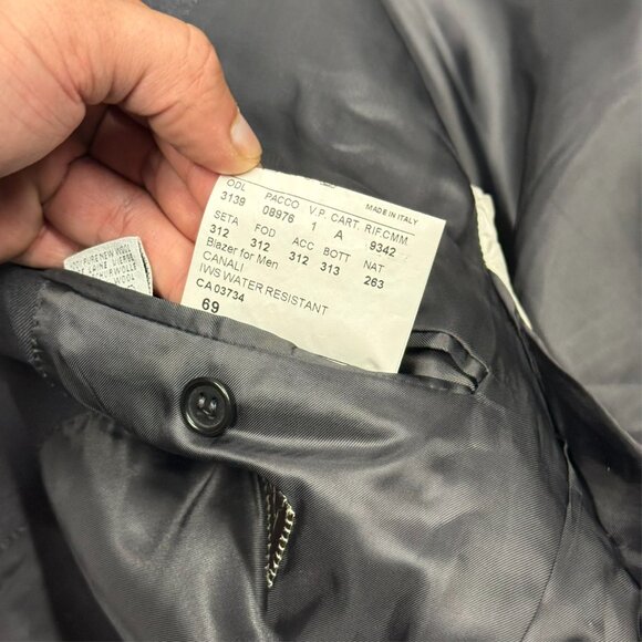 Canali Suit 2pc Water Resistant Made in Italy Full Canvas Wool Grey 42R 36x30 - Picture 12 of 15